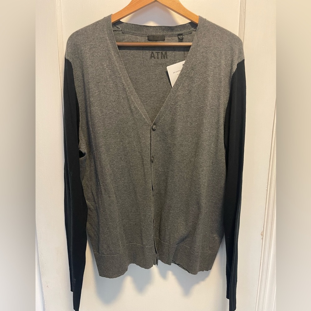 ATM color block Cardigan in good condition size XL